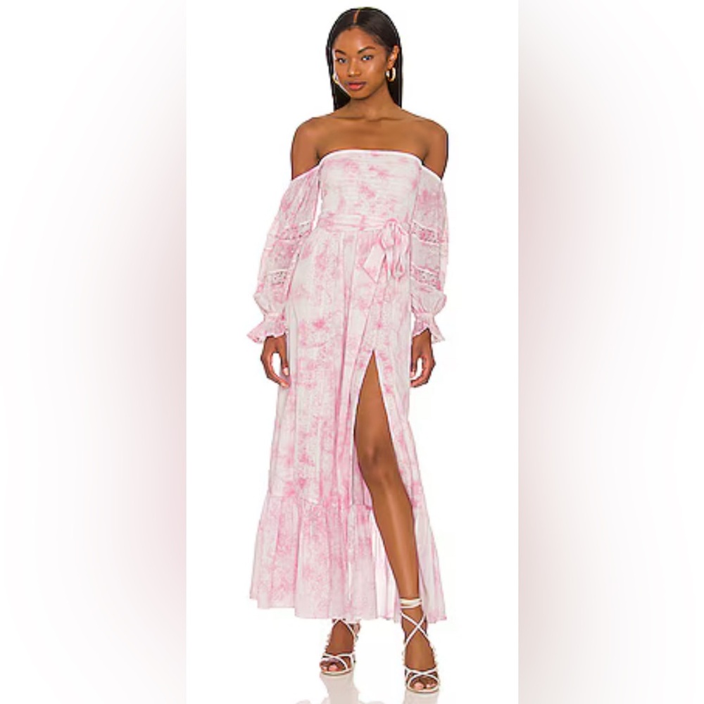 Elegant Pink Lace Women's Dress
